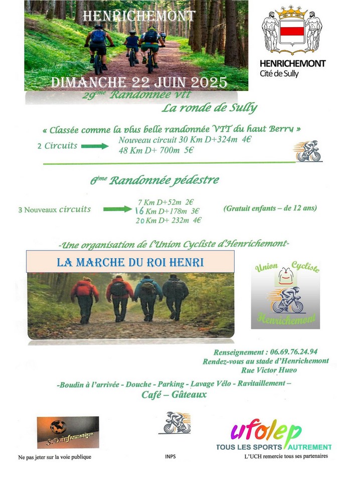 Randonnée VTT + Randonnée pédestre à Henrichemont